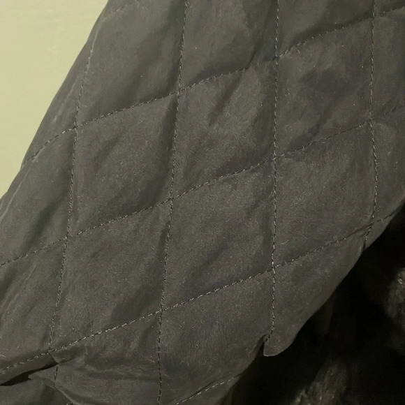 Jl Colebrook Faux Fur Reversible Coat Adjustable Waist Jacket Black Small - Picture 12 of 13